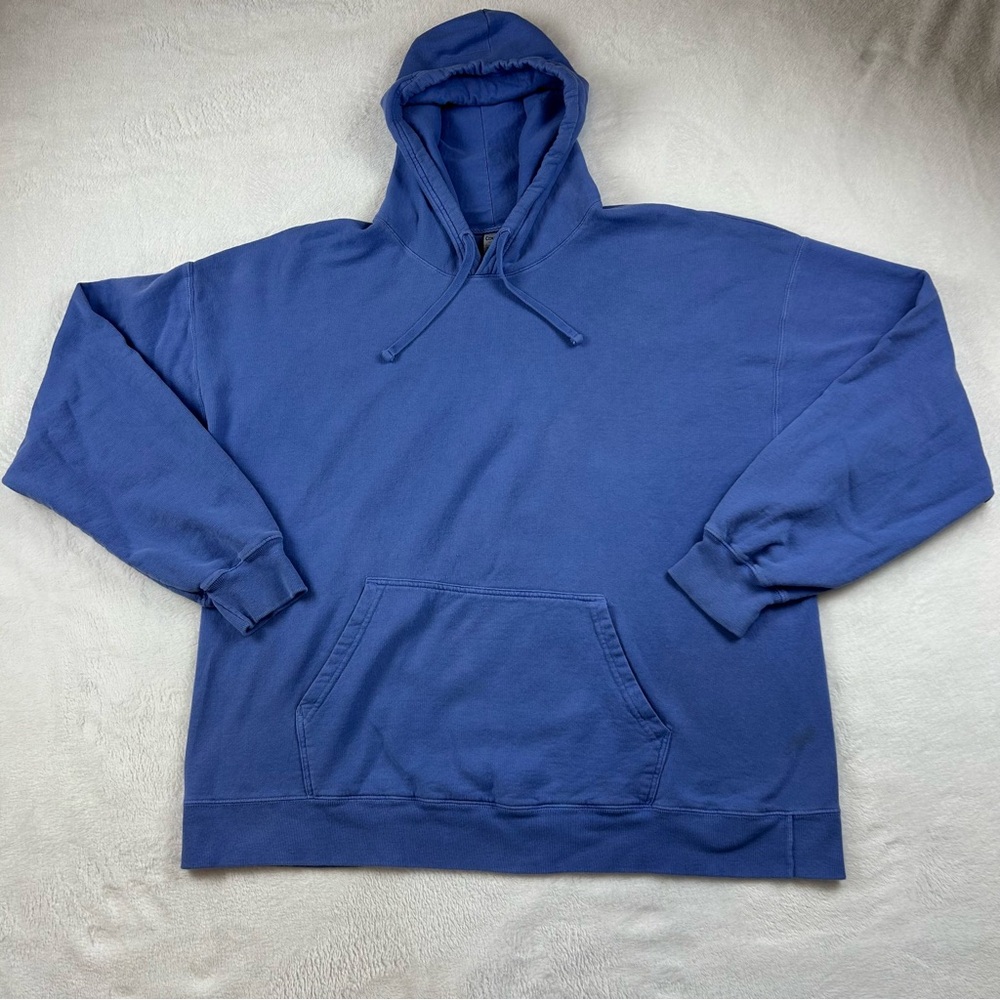 Hanes Men's ComfortWash Garment Dyed Hoodie Sweatshirt Size 2XL Deep Forte Blue
